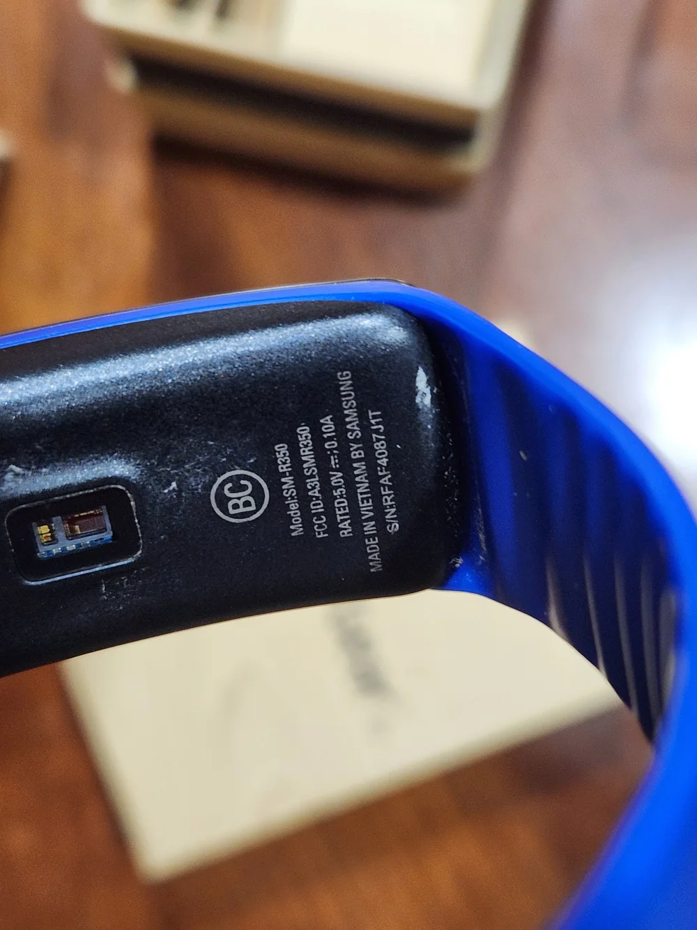 Samsung Gear Fit Smart Fitness Band - Blue and Black